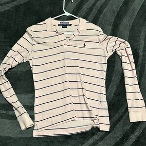 SOLD!!! Women’s Large Ralph Lauren Collared Three Button Long Sleeve